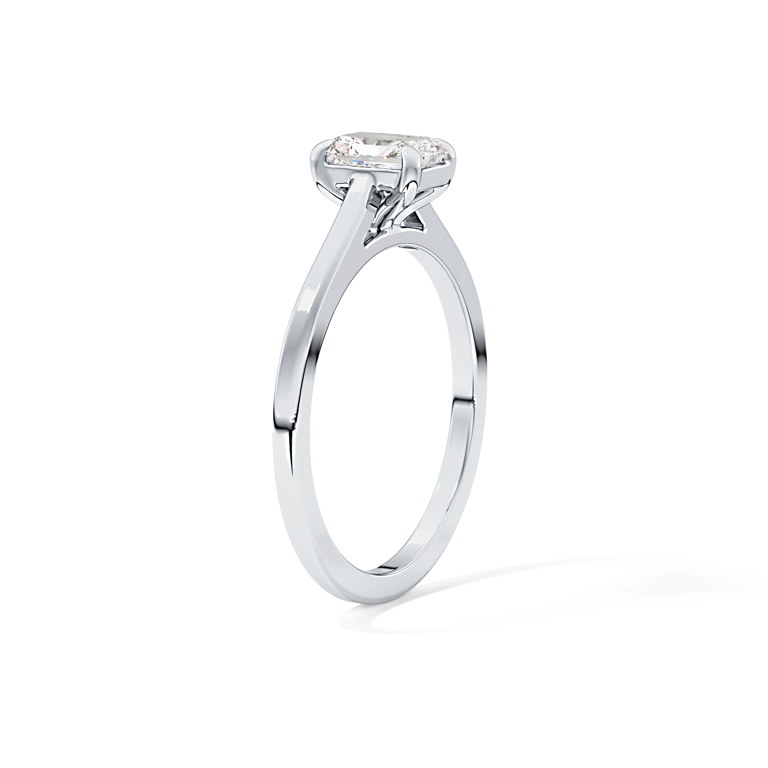 Radiant Solitaire Lab Grown Diamond Engagement Ring