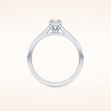 0.66 CT Radiant Shaped Solitaire Moissanite Engagement Ring