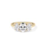 Oval Three Stone Lab Grown Diamond Engagement Ring