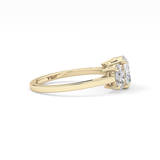 Oval Three Stone Lab Grown Diamond Engagement Ring