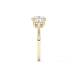 Oval Three Stone Lab Grown Diamond Engagement Ring