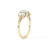 Oval Three Stone Lab Grown Diamond Engagement Ring