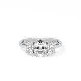 Oval Three Stone Lab Grown Diamond Engagement Ring