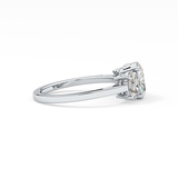 Oval Three Stone Lab Grown Diamond Engagement Ring