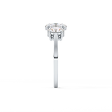 Oval Three Stone Lab Grown Diamond Engagement Ring