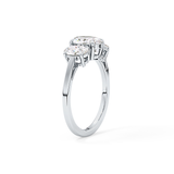 Oval Three Stone Lab Grown Diamond Engagement Ring