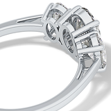 Oval Three Stone Lab Grown Diamond Engagement Ring