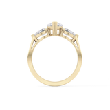 Pear Three Stone Lab Grown Diamond Engagement Ring