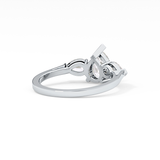 Pear Three Stone Lab Grown Diamond Engagement Ring
