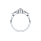 Pear Three Stone Lab Grown Diamond Engagement Ring