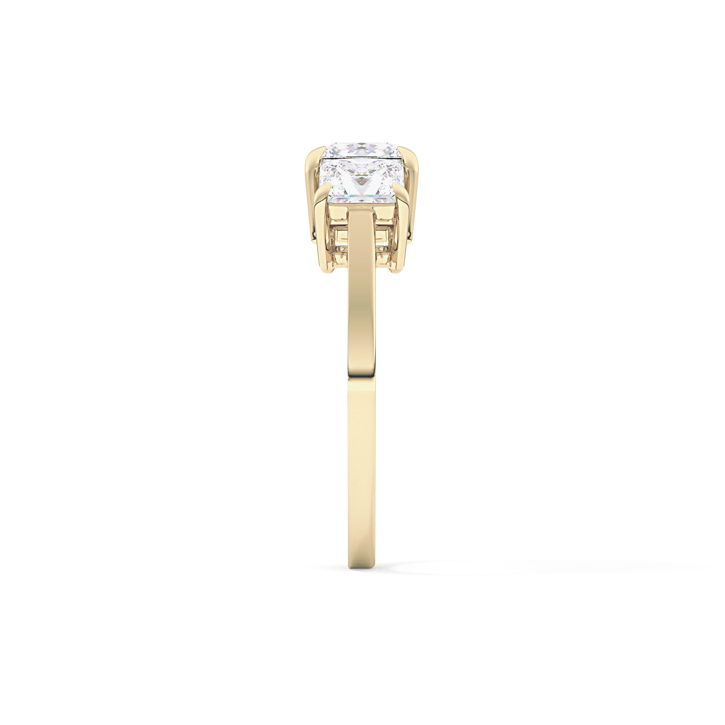 Princess Three Stone Lab Grown Diamond Engagement Ring