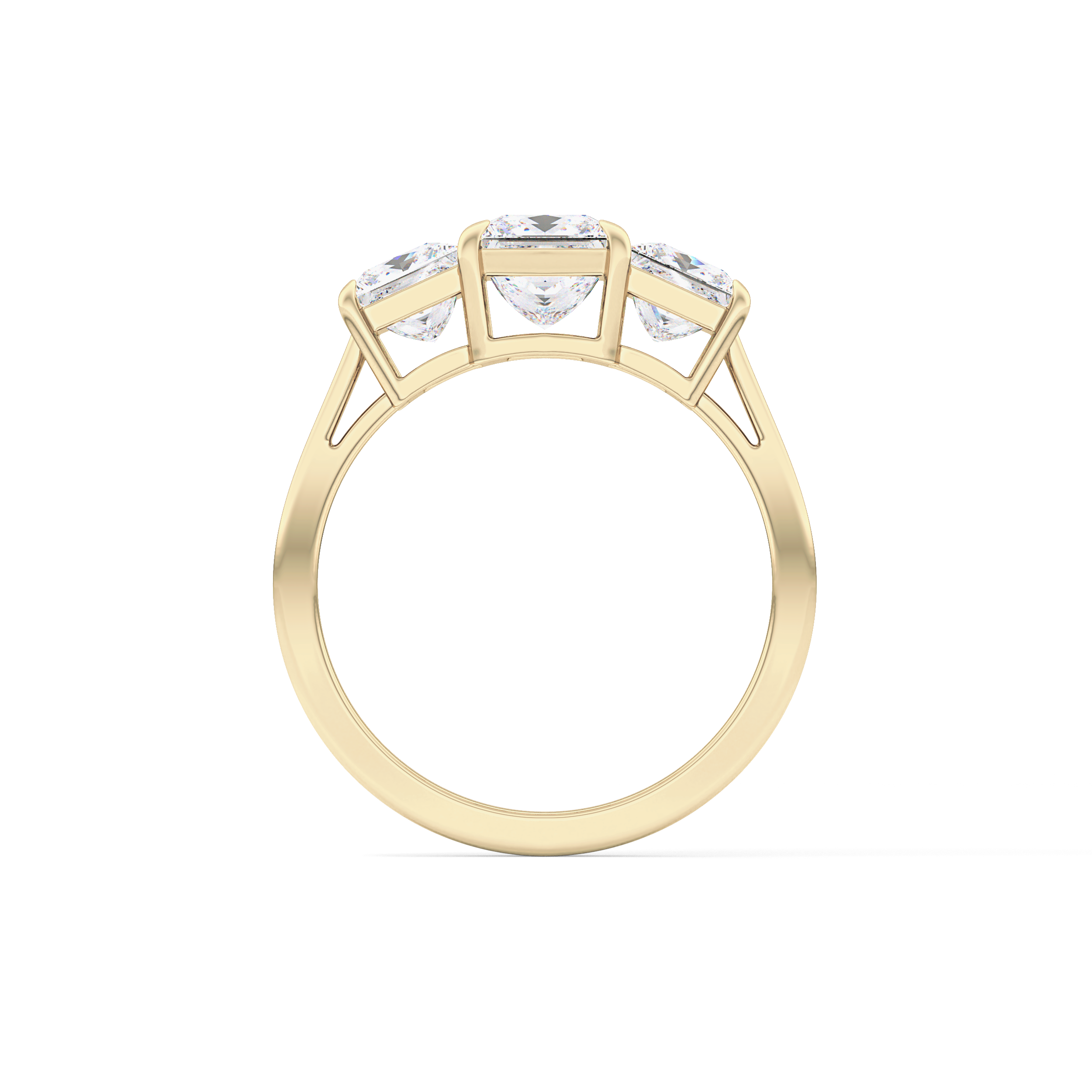 Princess Three Stone Lab Grown Diamond Engagement Ring