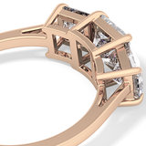 Princess Three Stone Lab Grown Diamond Engagement Ring