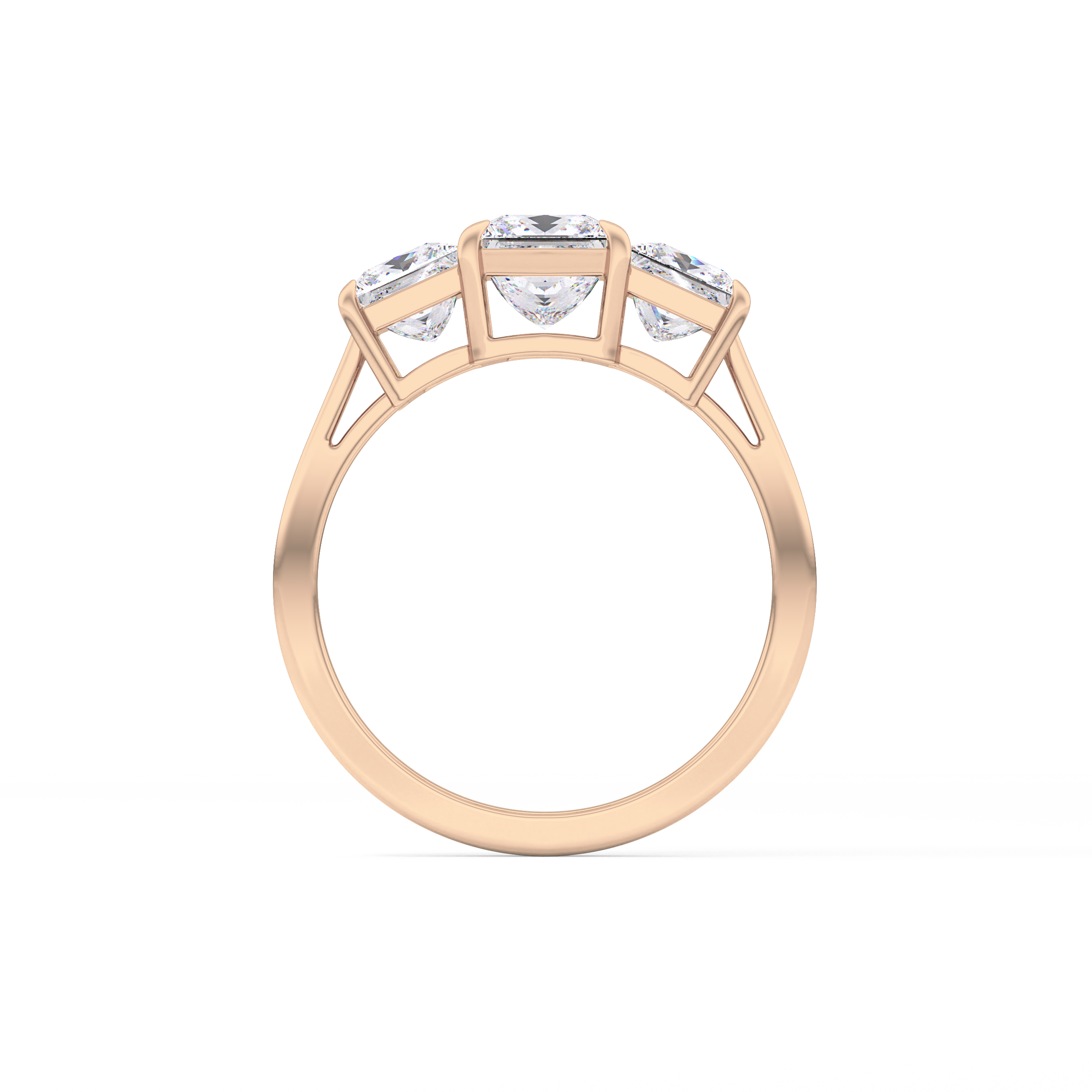 Princess Three Stone Lab Grown Diamond Engagement Ring