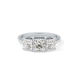 Princess Three Stone Lab Grown Diamond Engagement Ring