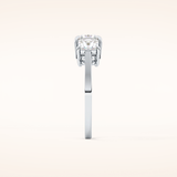1.04 CT Princess Shaped Three Stone Moissanite Engagement Ring