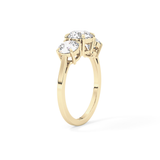 Round Three Stone Lab Grown Diamond Engagement Ring
