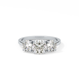 Round Three Stone Lab Grown Diamond Engagement Ring