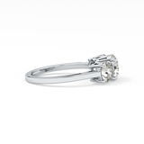 Round Three Stone Lab Grown Diamond Engagement Ring