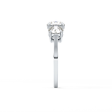 Round Three Stone Lab Grown Diamond Engagement Ring