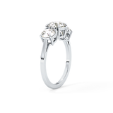 Round Three Stone Lab Grown Diamond Engagement Ring
