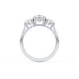 Round Three Stone Lab Grown Diamond Engagement Ring