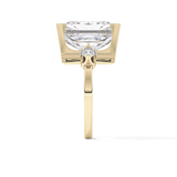 Radiant Three Stone Lab Grown Diamond Engagement Ring