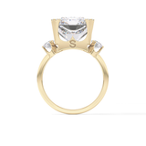 Radiant Three Stone Lab Grown Diamond Engagement Ring