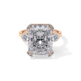 Radiant Three Stone Lab Grown Diamond Engagement Ring