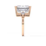Radiant Three Stone Lab Grown Diamond Engagement Ring