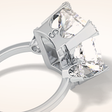 10.45 CT Radiant Shaped Three Stone Moissanite Engagement Ring