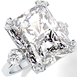 Radiant Three Stone Lab Grown Diamond Engagement Ring