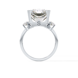 Radiant Three Stone Lab Grown Diamond Engagement Ring