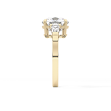 Cushion Three Stone  Lab Grown Diamond Engagement Ring