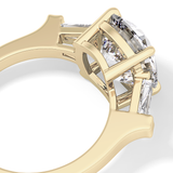 Cushion Three Stone  Lab Grown Diamond Engagement Ring