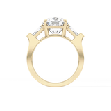Cushion Three Stone  Lab Grown Diamond Engagement Ring