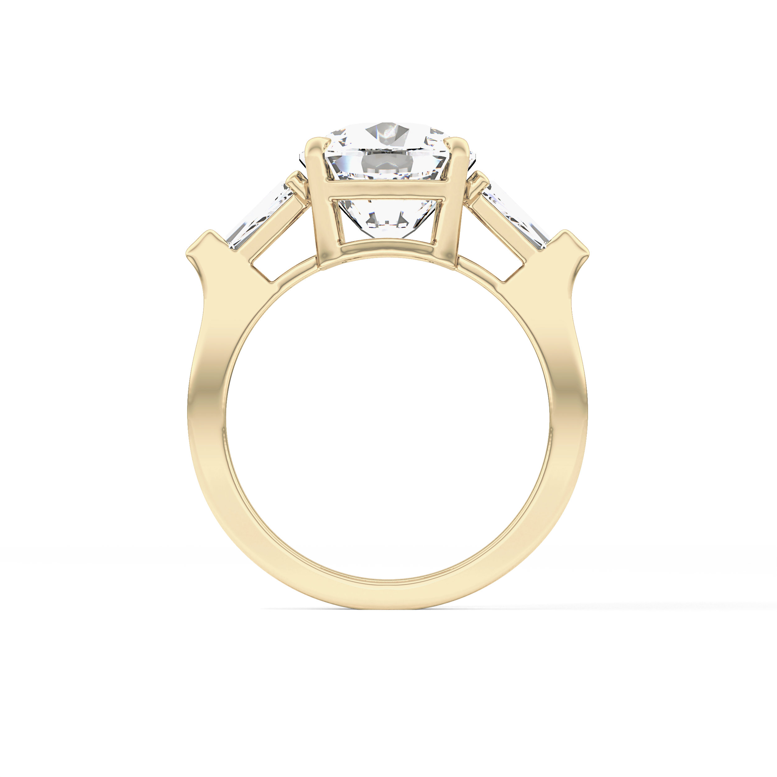 Cushion Three Stone  Lab Grown Diamond Engagement Ring