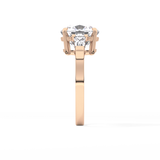 Cushion Three Stone  Lab Grown Diamond Engagement Ring
