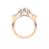 Cushion Three Stone  Lab Grown Diamond Engagement Ring