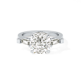 Cushion Three Stone  Lab Grown Diamond Engagement Ring