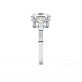 Cushion Three Stone  Lab Grown Diamond Engagement Ring