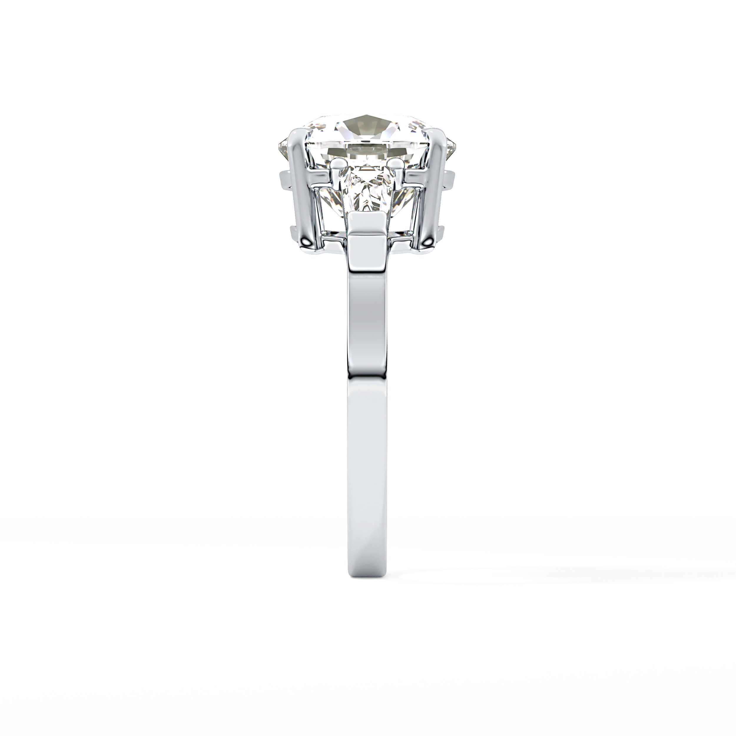 Cushion Three Stone  Lab Grown Diamond Engagement Ring