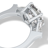 Cushion Three Stone  Lab Grown Diamond Engagement Ring
