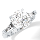 Cushion Three Stone  Lab Grown Diamond Engagement Ring