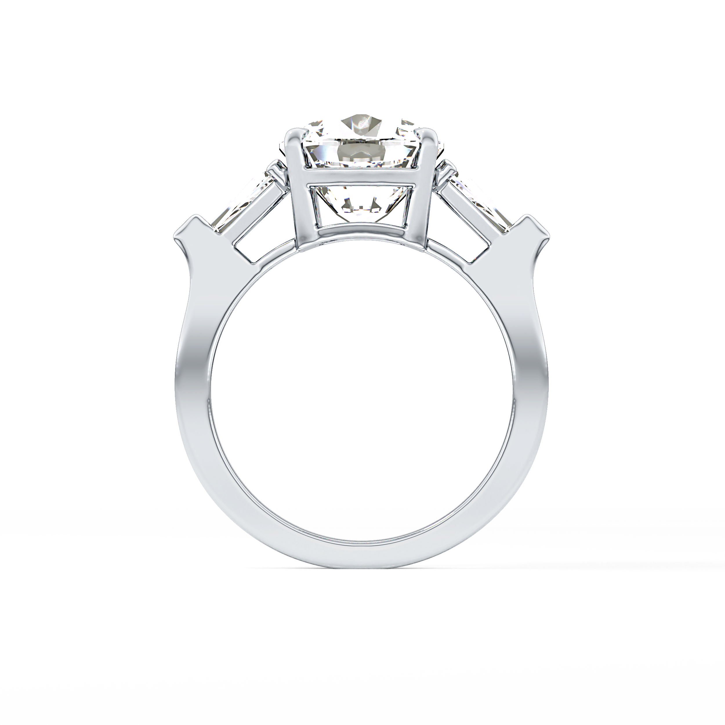 Cushion Three Stone  Lab Grown Diamond Engagement Ring