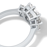 Emerald Three StoneLab Grown Diamond Engagement Ring