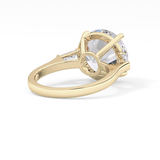 Round Three Stone Lab Grown Diamond Engagement Ring
