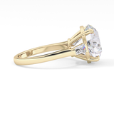 Round Three Stone Lab Grown Diamond Engagement Ring