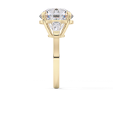 Round Three Stone Lab Grown Diamond Engagement Ring