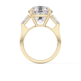 Round Three Stone Lab Grown Diamond Engagement Ring